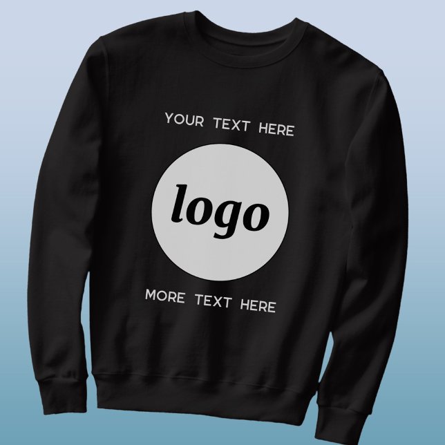 Sudadera Simple Logo With Text Business Promotional (Simple logo with custom text business branding promotional sweatshirt)