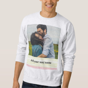 Sudadera simple mínimo añadir su nombre foto acuarela h