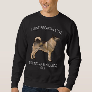 Sudadera Simplemente amo con locura al Norwegian Elkhound O