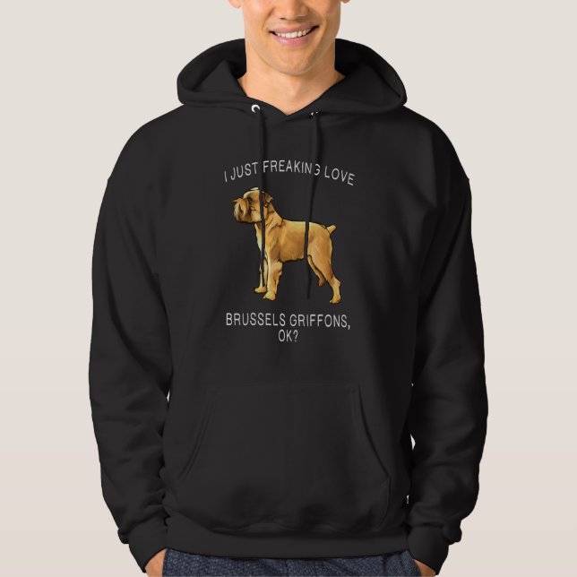 Sudadera Simplemente amo con locura al perro Griffon de Bru (Anverso)