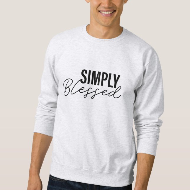 Sudadera Simplemente bendecido - cristiano (Anverso)