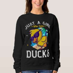 Sudadera Simplemente una chica que ama a los patos  Linda d