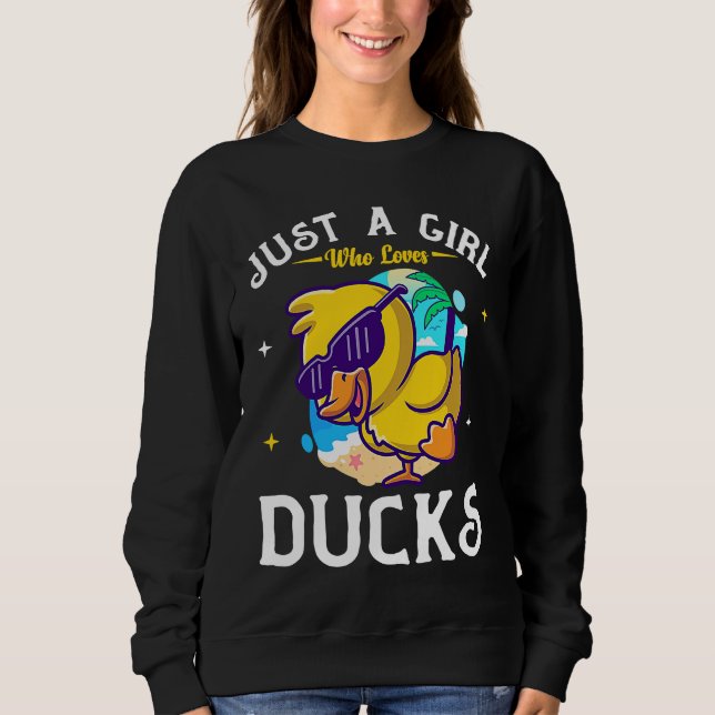 Sudadera Simplemente una chica que ama a los patos  Linda d (Anverso)