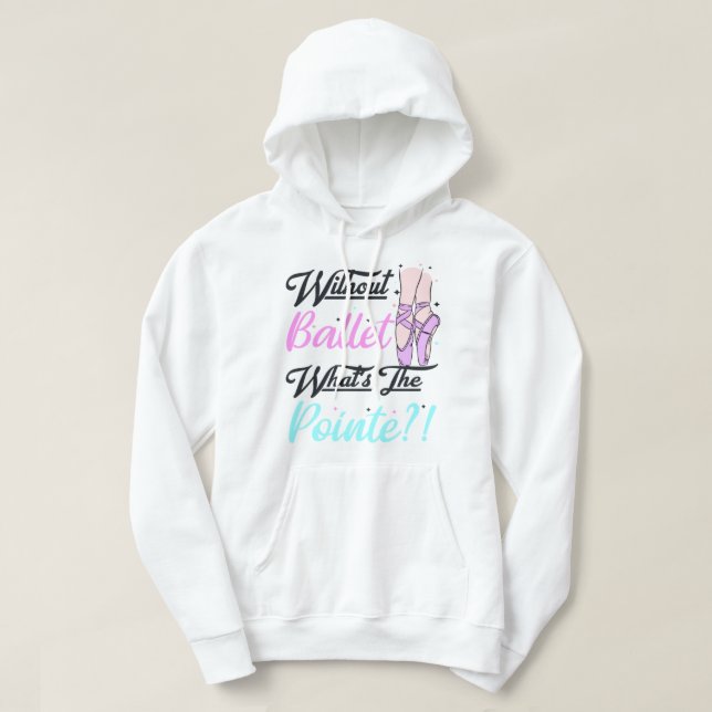 Sudadera sin ballet cuál es el pointe_280 (Diseño del anverso)