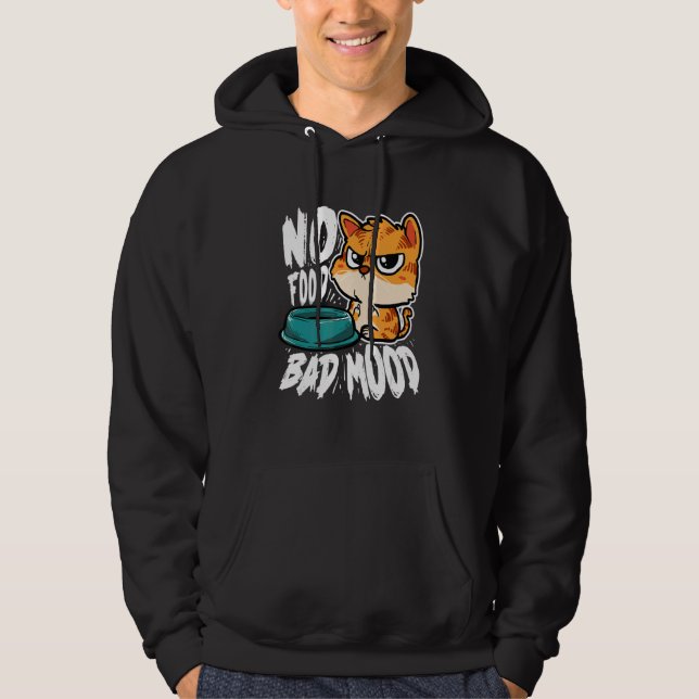 Sudadera Sin Comida Mal Humor Gato Hambriento (Anverso)