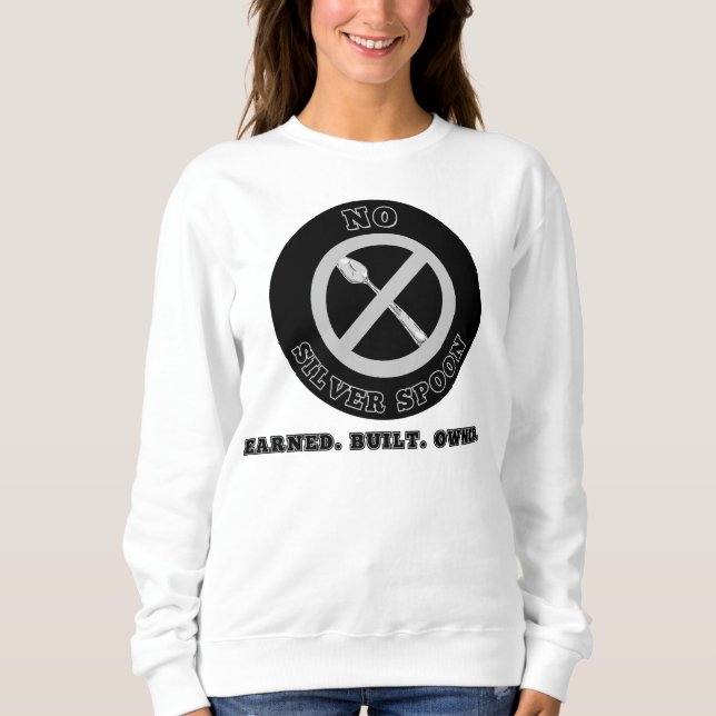 Sudadera Sin cuchara plateada™ de grit a grano exclusiva (Anverso)