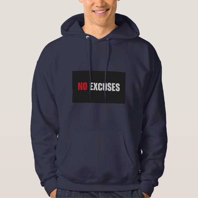 Sudadera sin excusas – Audaz Motivacional para Ent (Anverso)