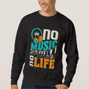 Sudadera Sin música sin vida con audífonos Musical