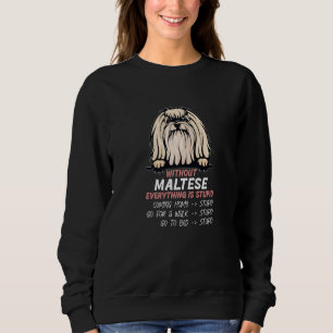 Sudadera sin perro maltés todo es estúpido Premium_3