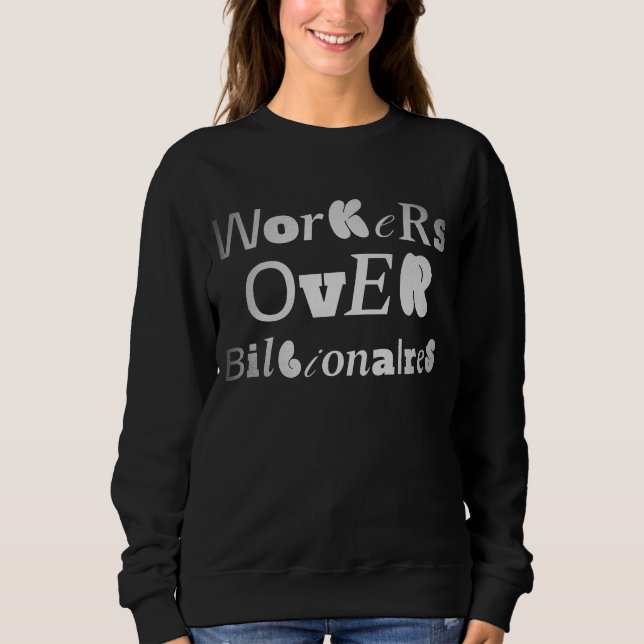 Sudadera Sindicato de trabajadores sobre multimillonarios f (Anverso)
