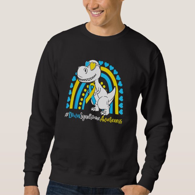 Sudadera Síndrome de Down T Rex Dinosaur Boys Niños Trisomí (Anverso)