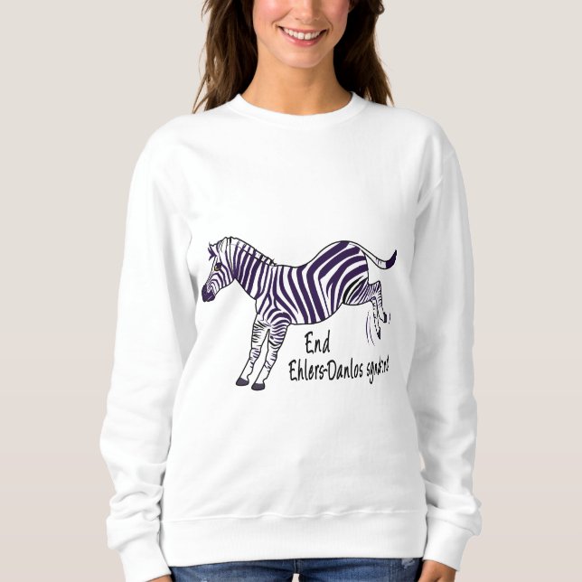 Sudadera Síndrome de Ehlers-Danlos del final con la cebra (Anverso)