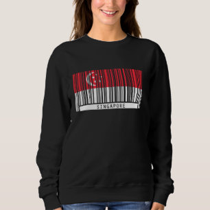 Sudadera Singapur: Bandera de Singapur, código de barras