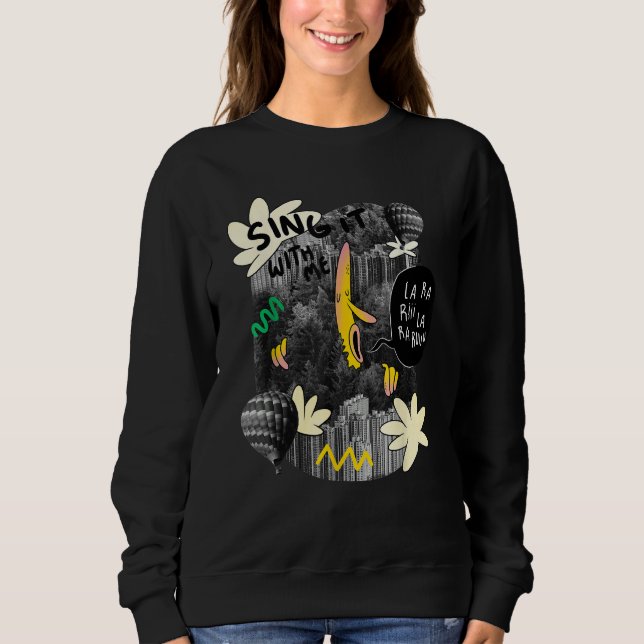 Sudadera Singer banana forest song quote (Anverso)