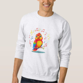 Sudadera **Singing Parrot – Cute Parrot Singing Illustratio