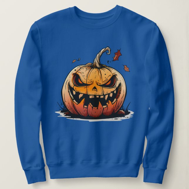 Sudadera Sinister Pumpkin Halloween T-Shirt – Creepy Jack-O (Anverso del diseño)