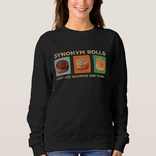 Sudadera Sinónimo gracioso rollo Chiste Canela Rolls Gramma (Anverso)