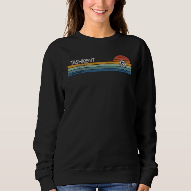 Sudadera Sinopsis de arcoiris retro en Uzbekistán en Tasken (Anverso)