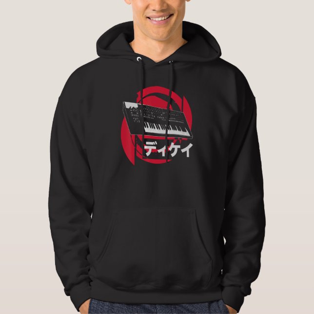 Sudadera Sintetizador Japonés Synthwave Techno Synth Analóg (Anverso)