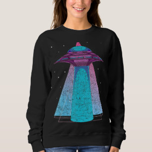 Sudadera Sinthwave Science Ficción Alien Abducción Vaporwav