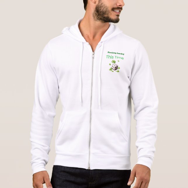 Sudadera Sintiéndose afortunado esta vez por el diseño del  (Anverso)