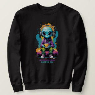 Sudadera Sintonizada en el café Zoned out on Cute Alien A