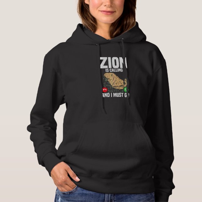 Sudadera Sion está llamando Debo ir Parque Nacional de vaca (Anverso)
