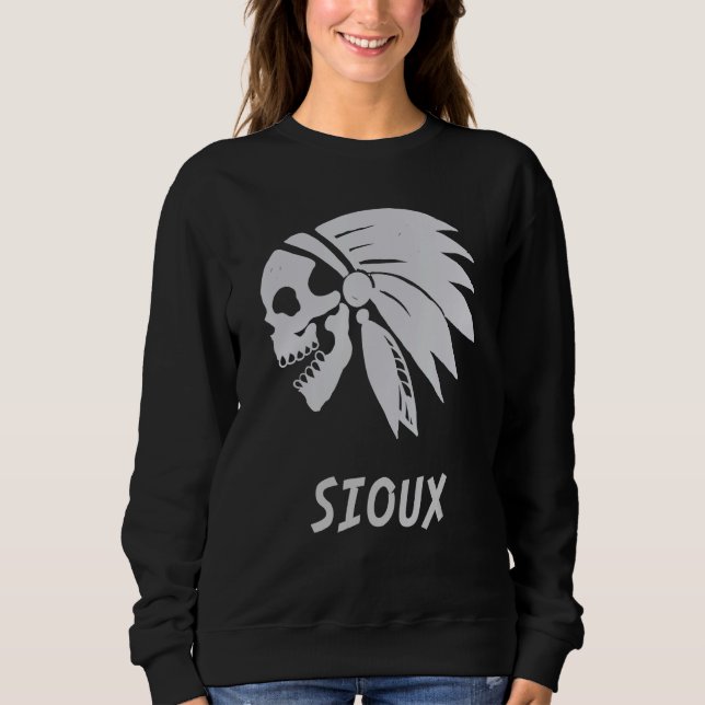 Sudadera Sioux Native American Indian Born Freedom Evil Sku (Anverso)