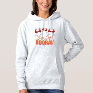 Sudadera Sip Sip Hooray Wine Glass Celebration Typography D