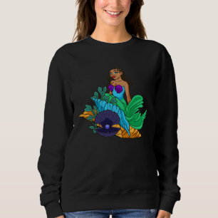 Sudadera Sirena Afroamericana Con Trenzas Regalo Bonito Par