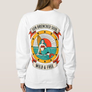 Sudadera Sirena Alma Bañada por el Sol   Arte Oceánico Salv