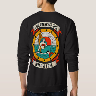 Sudadera Sirena Alma Bañada por el Sol   Arte Oceánico Salv