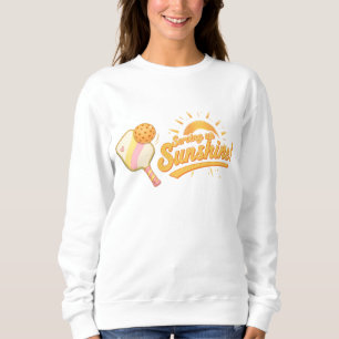 Sudadera Sirviendo Brillo Solar Gráfico de Pickleball de So