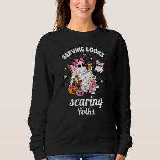 Sudadera Sirviendo Looks Asustando a la Gente Halloween