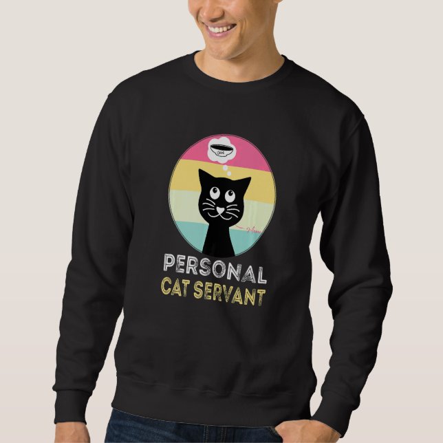 Sudadera Sirviente de Gato Personal  Gato (Anverso)