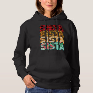 Sudadera Sista Hermana Leopard Red Plaid Sunflower Family M