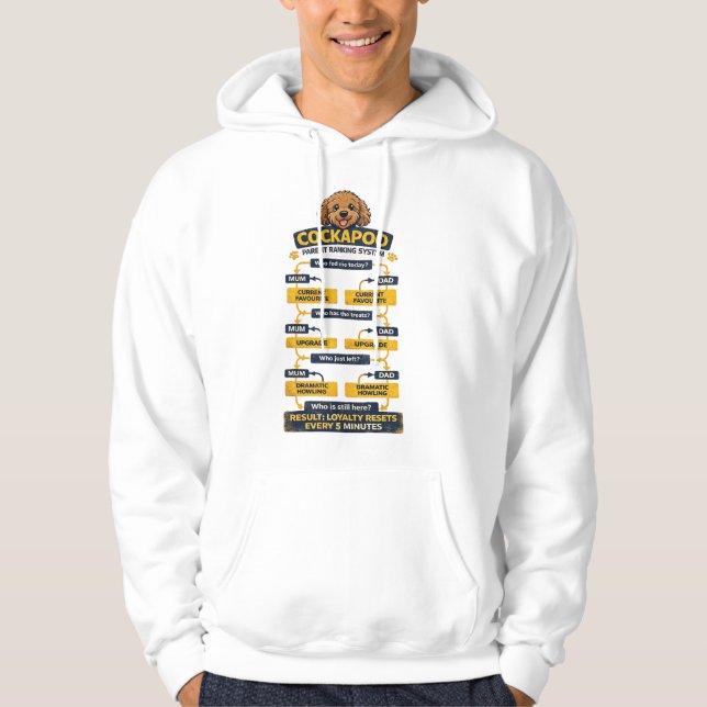 Sudadera Sistema de clasificación de padres de Cockapoo Reg (Anverso)