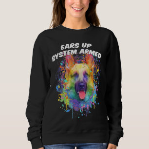 Sudadera Sistema Oídos Humor Pastor Alemán Armado Shepard