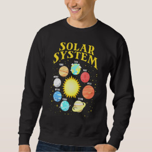 Sudadera Sistema Solar Con Planetas Ciencia Planeta Espacia