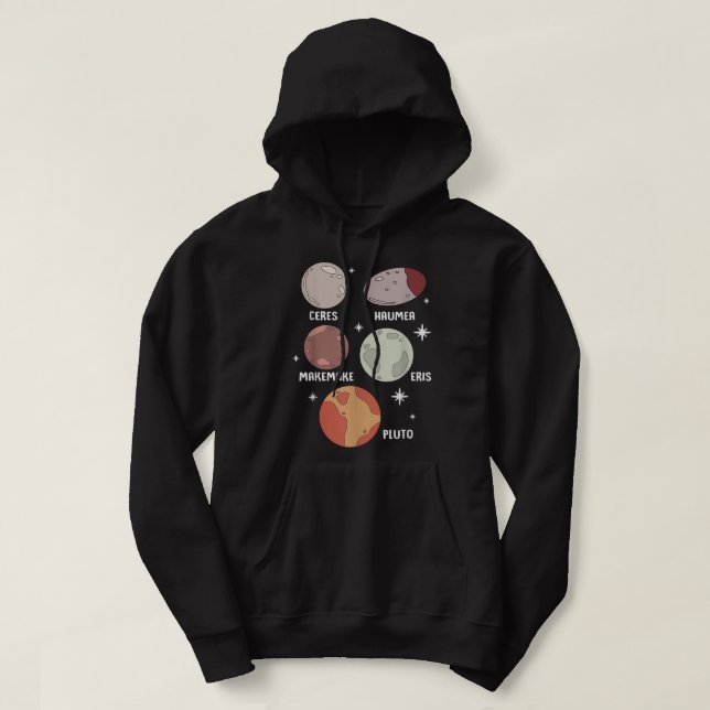 Sudadera Sistema Solar Espacial Exterior Planeta Enano Para (Diseño del anverso)