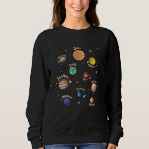 Sudadera Sistema solar planea conocimiento infantil espacio