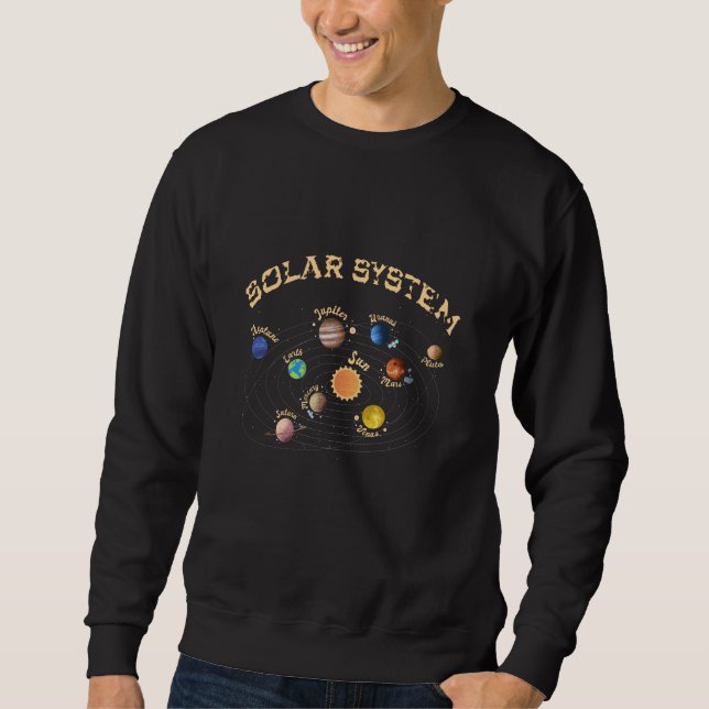 Sudadera Sistema solar planea conocimiento infantil espacio (Anverso)