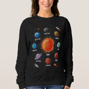 Sudadera Sistema solar planetas ciencia espacio niños Chica