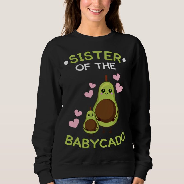 Sudadera Sister of the babycado avocado mamacado Guacamole (Anverso)