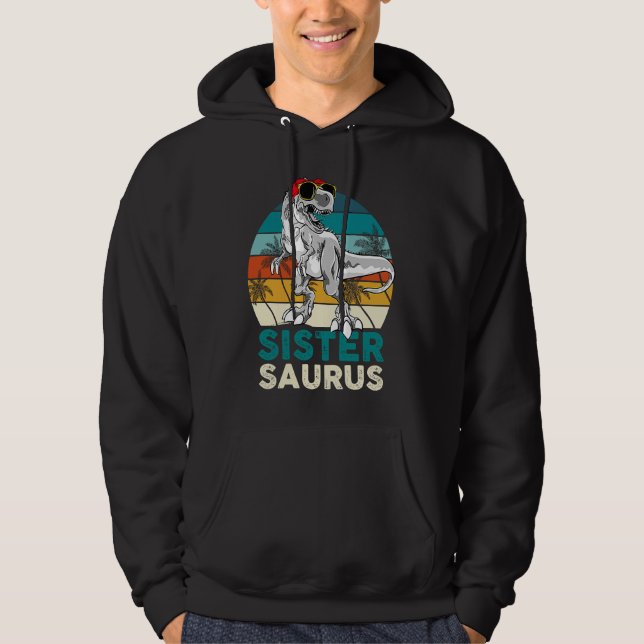 Sudadera Sister Saurus Dinosaur Matching Family T Rex Vinta (Anverso)