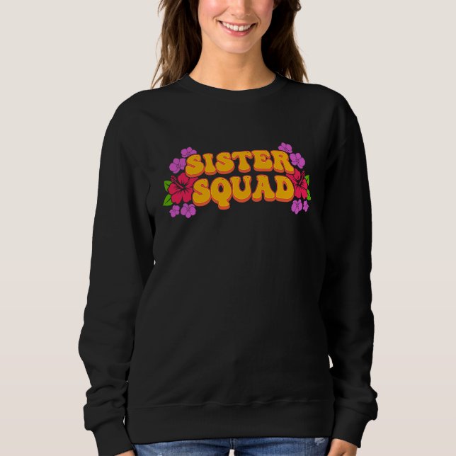 Sudadera Sister Squad Girls Cousins Cute Vacation Cruise Ro (Anverso)