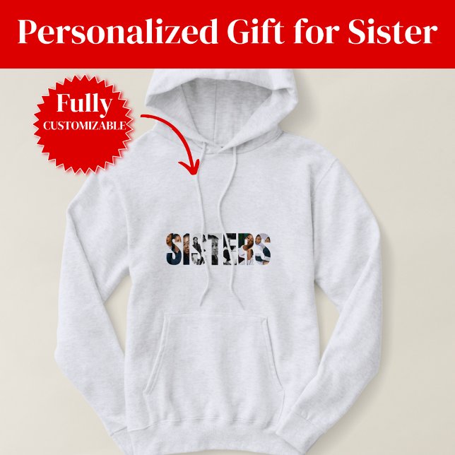 Sudadera Sisters Photo Collage Pullover Hoodie (Sisters Photo Collage Pullover Hoodie)