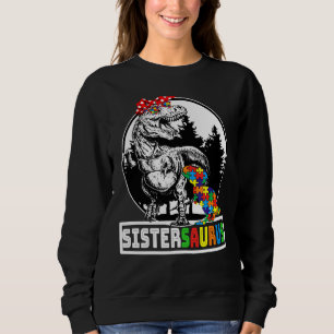 Sudadera Sistersaurus T Rex Dinosaur Sister Saurus Autism A