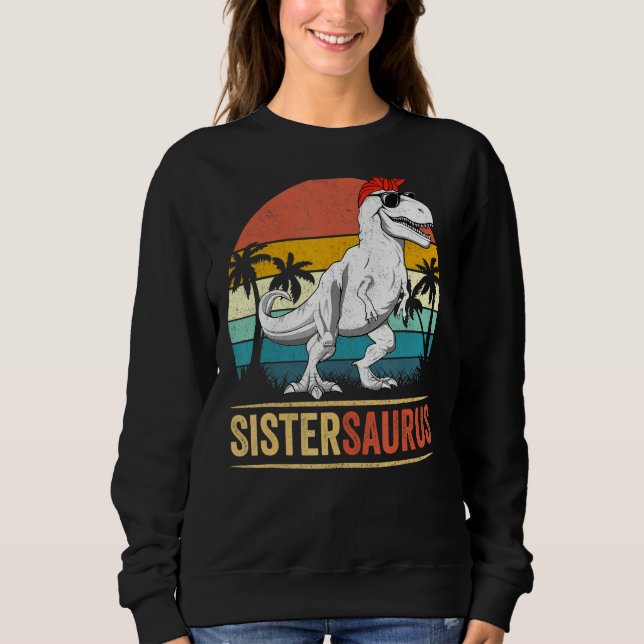Sudadera Sistersaurus T Rex Dinosaur Sister Saurus Family M (Anverso)