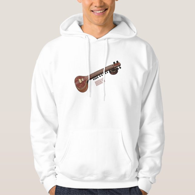 Sudadera Sitar personalizado ilustracion (Anverso)